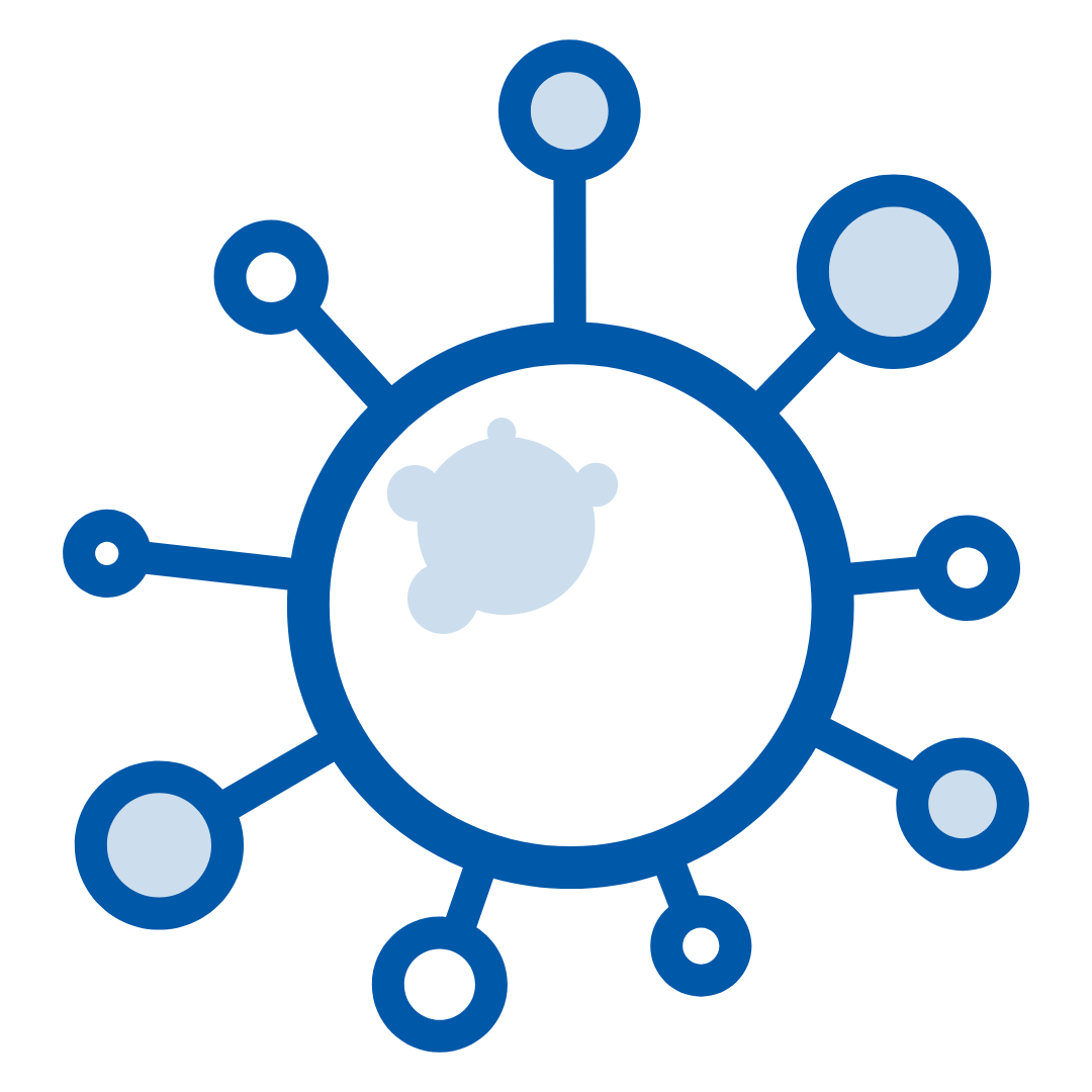 cancer molecule icon